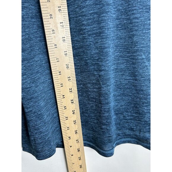 Under Armour Shirt Mens SM/P Blue 1/4 Zip Pullover Loose Heat Gear Gym Running - Picture 5 of 13